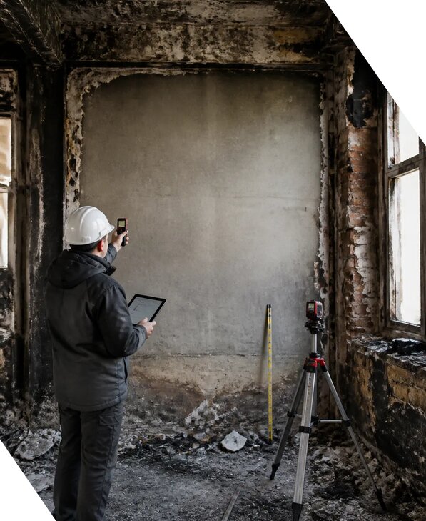 Обследование зданий после пожара и оценка ущерба в Мончегорске