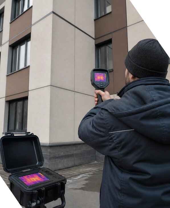 Тепловизионное обследование зданий и сооружений в Мончегорске