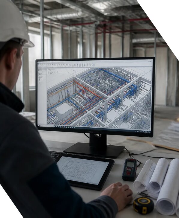 Создание BIM модели инженерных сетей для объектов в Мончегорске
